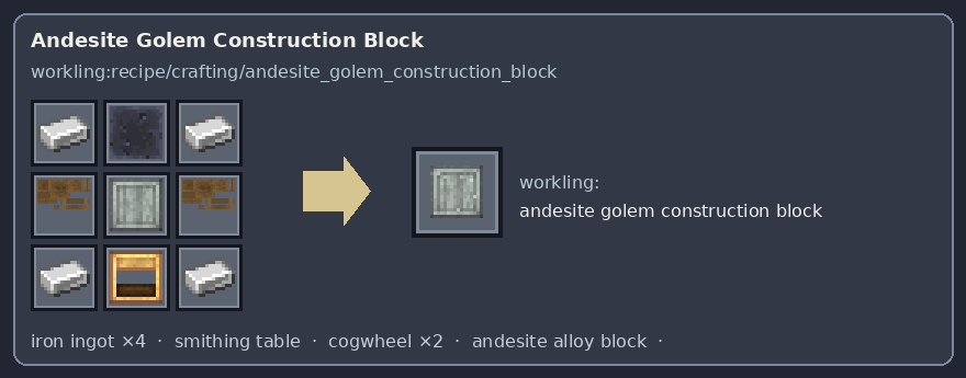Bloco de construção do Golem de Andesito — grade 0.2.17