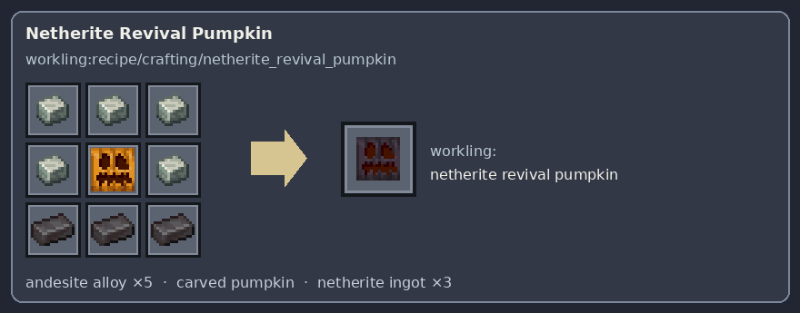 Abóbora de reviver de netherita — grade 0.2.17